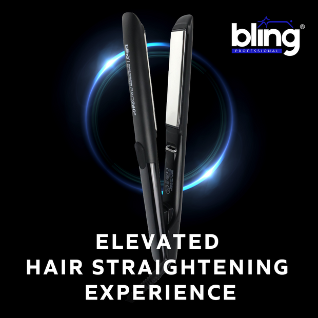 Straightener 260° C with Ionic Technology Anti-Static Floating Ceramic-Titanium Plates All Hair Types MAX Temperature